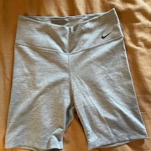 Gray nike biker shorts